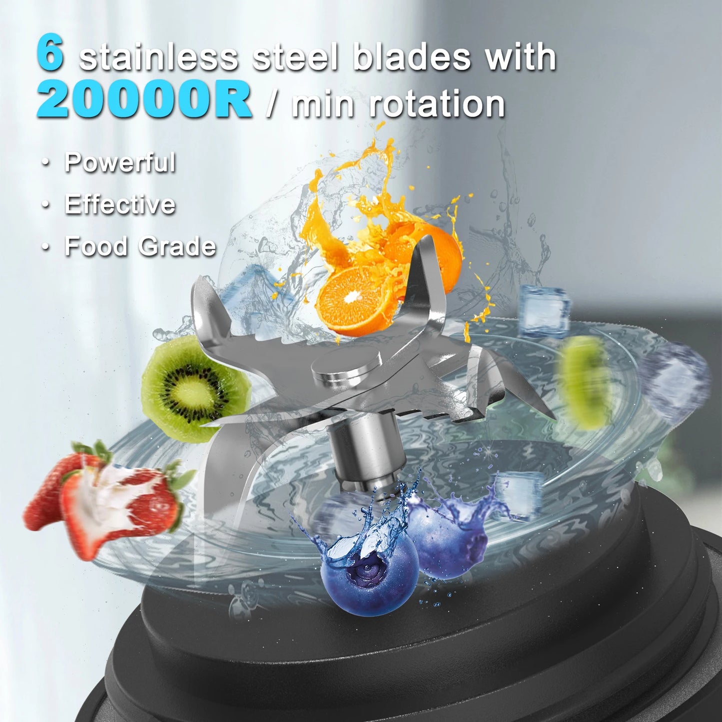 600ml Portable Blender – 4000mAh USB Rechargeable Smoothie & Juice Maker