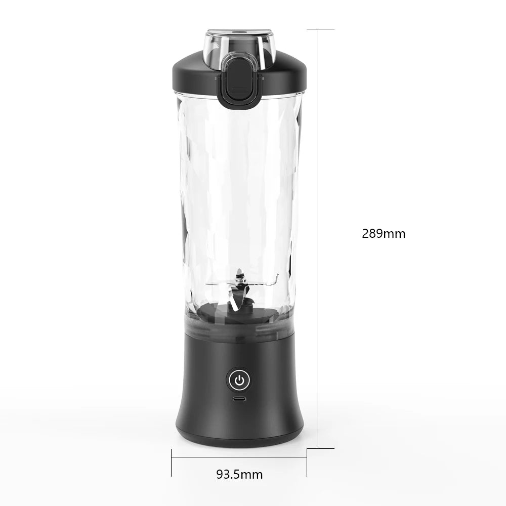 600ml Portable Blender – 4000mAh USB Rechargeable Smoothie & Juice Maker
