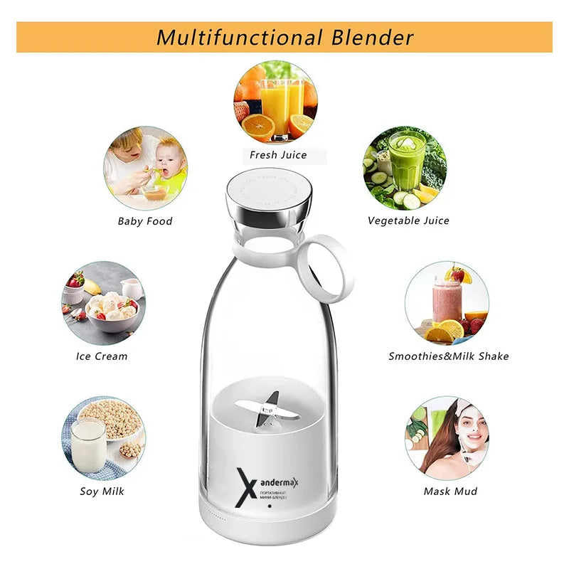 Mini Portable Blender 350ml – USB Rechargeable Juicer Cup