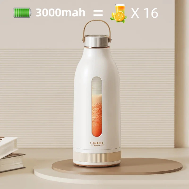 400ml Portable USB Rechargeable Juicer Blender Cup – 80W Smoothie Maker