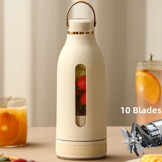 400ml Portable USB Rechargeable Juicer Blender Cup – 80W Smoothie Maker
